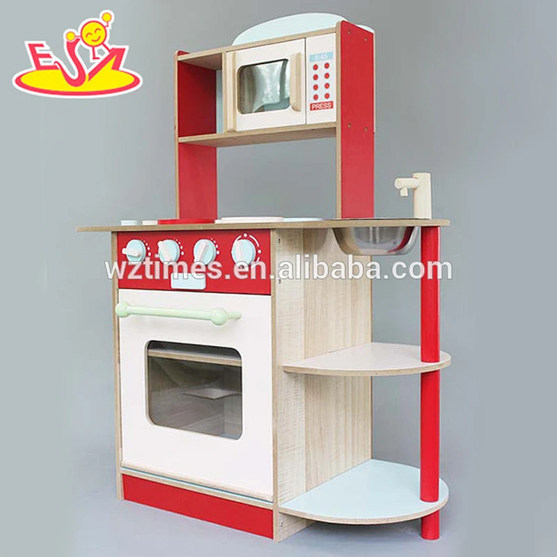 Juguete de cocina de madera al por mayor, mejor juego de rol, juguete de madera para niños más popular W10C178