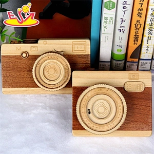 2018 New arrival camera shape wooden music box toy for children W07B060