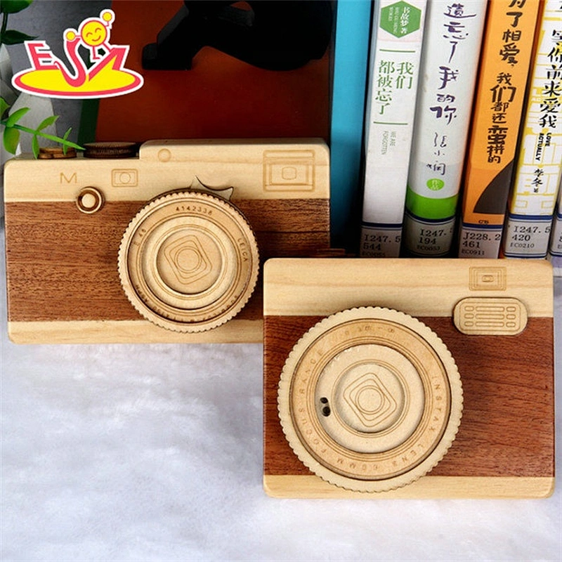 2018 New arrival camera shape wooden music box toy for children W07B060