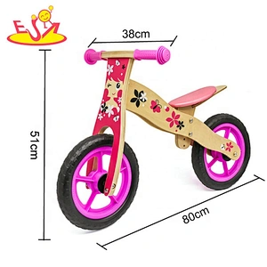 Wholesale most popular wooden pink balance bicycle for children W16C094