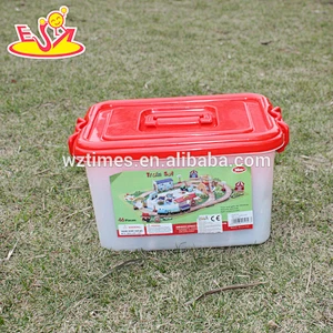 2018 wholesale baby wooden car track toy cheap kids wooden car track toy funny children wooden car track toy W04D013