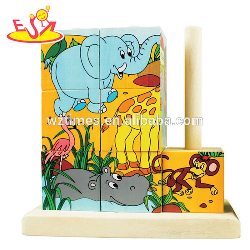 2018 wholesale wooden children animal puzzle top fashion wooden children animal puzzle wooden children animal puzzle W14C071