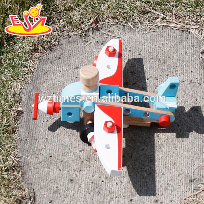 wholesale fashion baby wooden plane toy high quality baby wooden plane toy W03B048