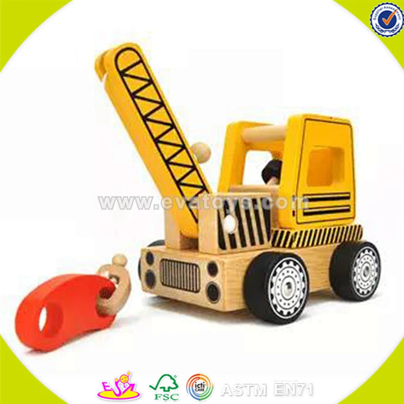 wholesale pretty wooden track car toy funny yellow wooden truck car toy wonderful toddler wooden track car toy W04A149