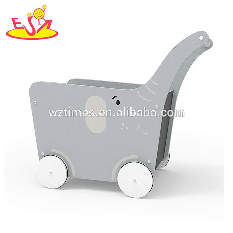 2018 New Original Design elephant wooden baby walking toys for indoor learning walker W16E097