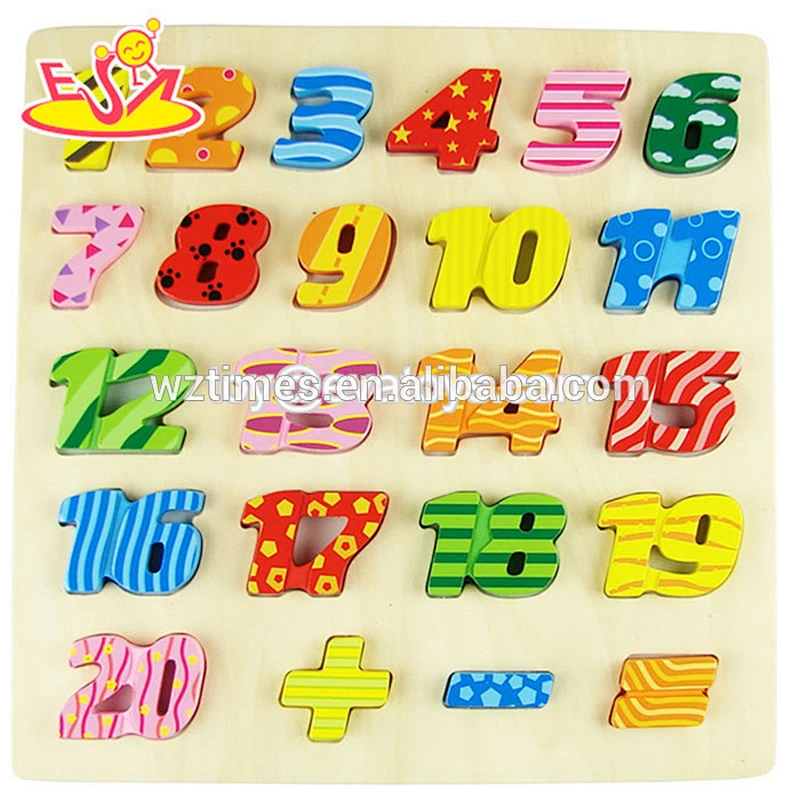 Pädagogische Zahl, die hölzerne Puzzlespielwaren für Baby W14B066 lernt