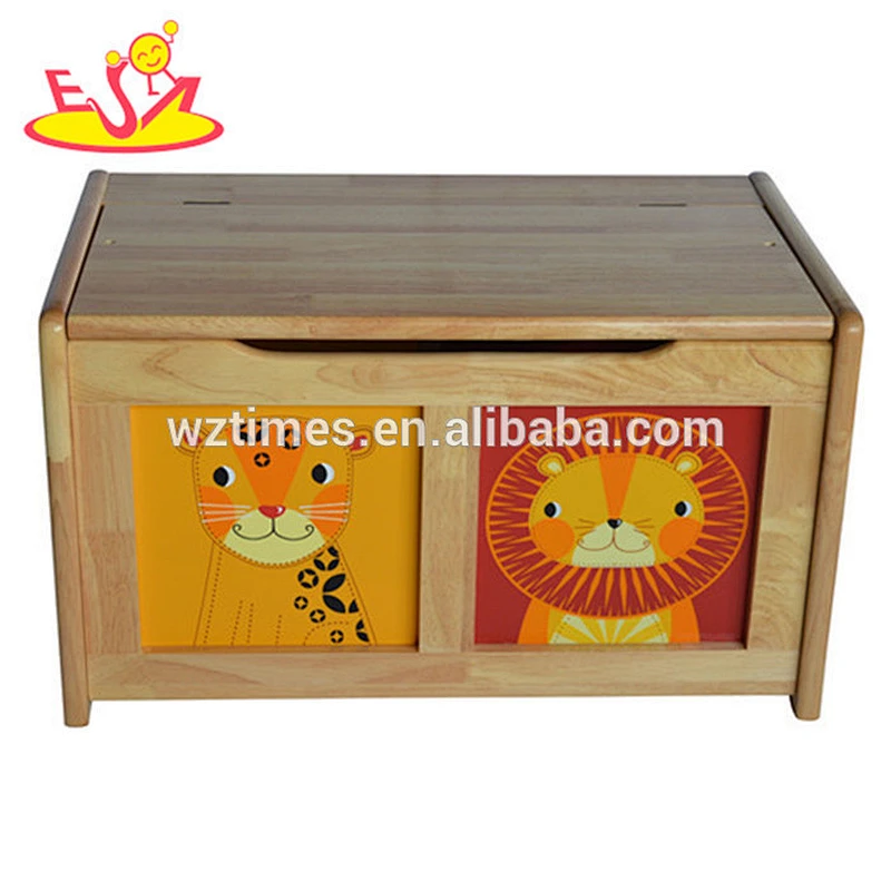 wholesale high quality cartoon baby wooden storage box most popular children wooden storage box W08C137
