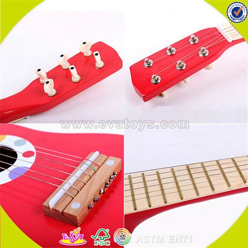 wholesale kids wooden guitar toy high quality baby wooden guitar toy cheap children wooden guitar toy W07H037