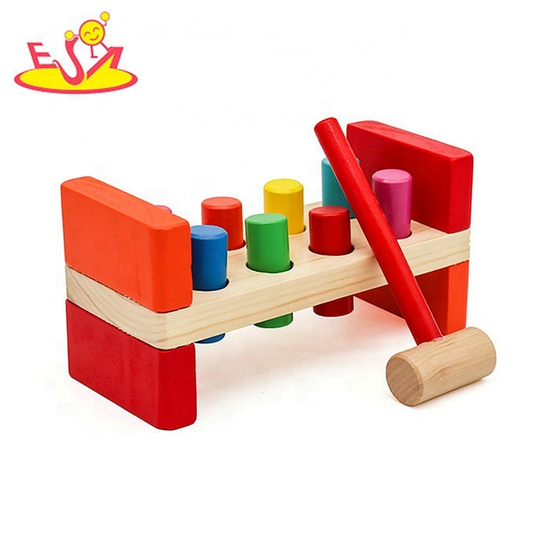 wholesale educational Wooden colorful knocking toy, intelligence knocking toy W11G018