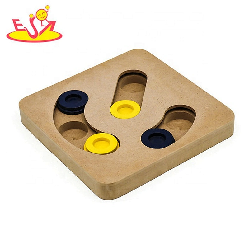 Fun pet interactive wooden cat maze feeder for wholesale W06F110