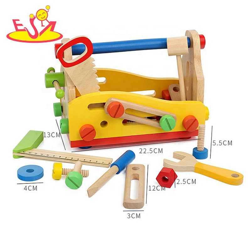 Top sale miniature pretend wooden play tool bench for sale W03D124