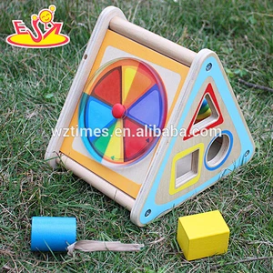 Wholesale blocks recognition wooden puzzle box for kids W12D037