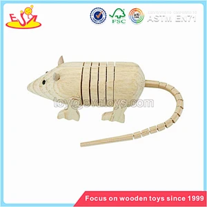 Wholesale most popular leopard shape kids wooden painted toy for education W03A029