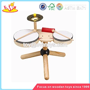 wholesale funny kids wooden toy drum set best sale children wooden toy drum set W07J008