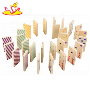 2019 Top sale educational kids wooden dominoes game with customize W15A079