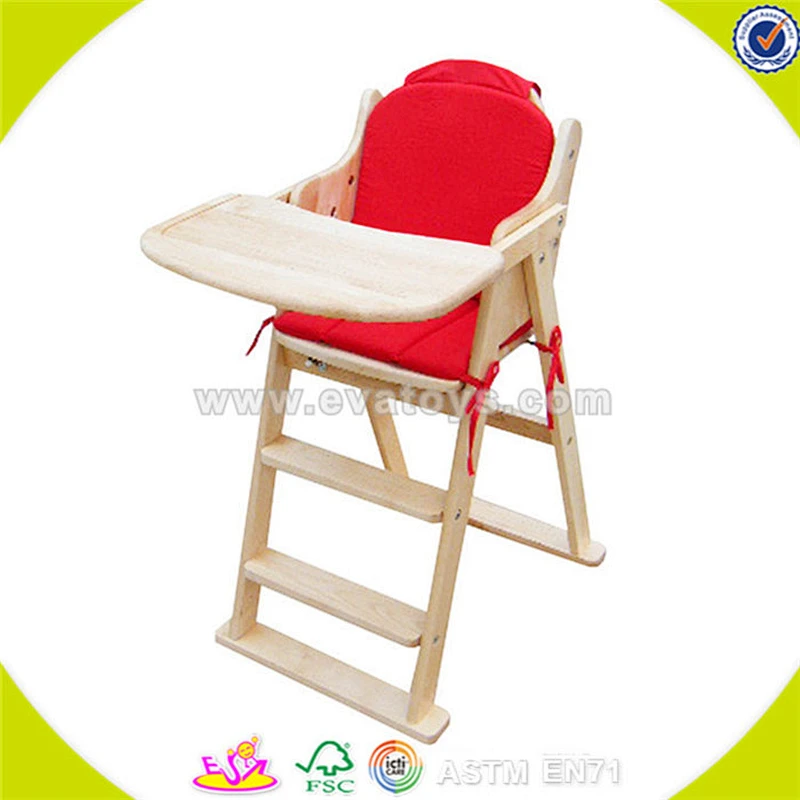 Wooden high back chair for kids wholesale restaurant baby high chair W08F012