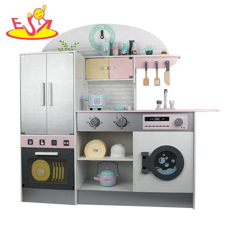 New design morden style wooden toy kitchen set for kids W10C495