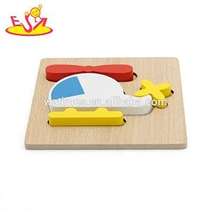 2018 Amazon top seller cheap jigsaw puzzle design toys wooden little wooden puzzles for kids W14D050