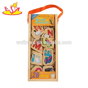 wholesale baby magnetic shapes toy construction 23 pieces wooden magnetic shapes toy kids magnetic shapes toy W14J005