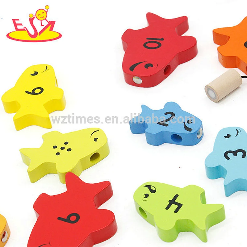 New design magnetic wooden fishing games for kids education W01B088