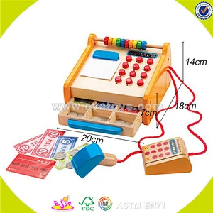 wholesale baby wooden pretend cash register fashion kid wooden pretend cash register wooden pretend cash register W10A037