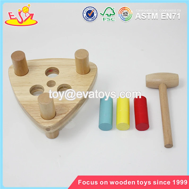 Wholesale colorful kids knock on wood toys bring fun W11G013
