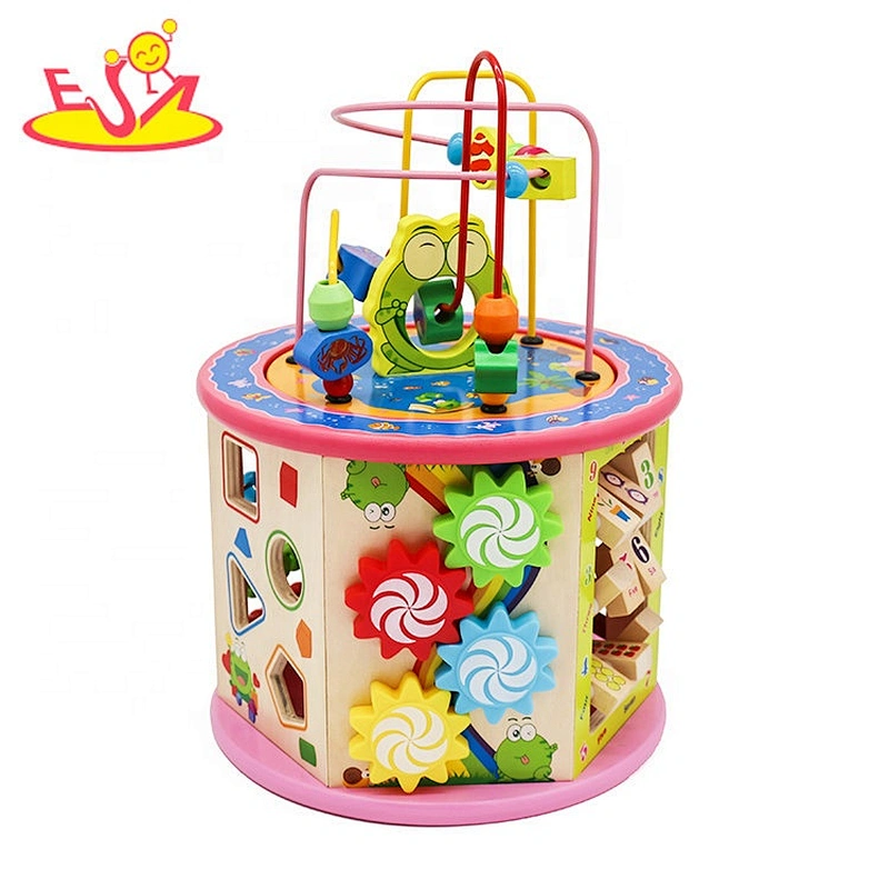 Super September musical wooden learning cube for children W11B153D