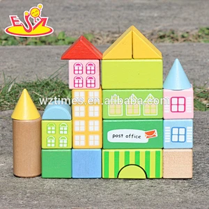 New design 20 pieces blocks children wooden building toys for boys W13A121