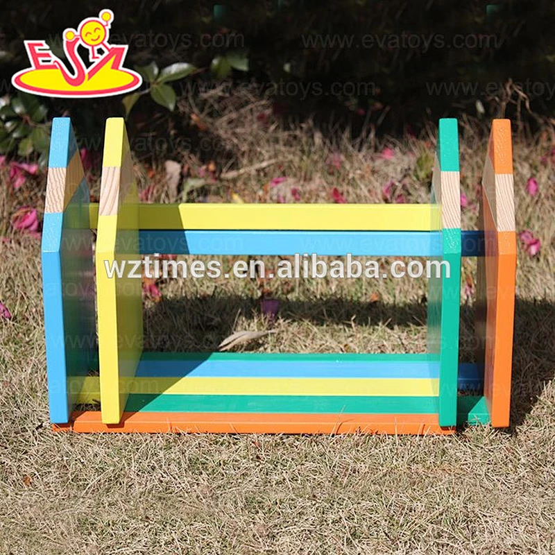 Wholesale convenient wooden adjustable book end used in children's books area W08D030