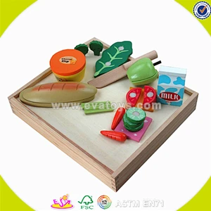 wholesale colorful cutting cake toy best wooden cutting cake toy top sale strawberry shortcake cutting toy W10B036