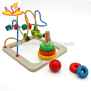 New hottest first wooden toy bead maze for baby education W11B194