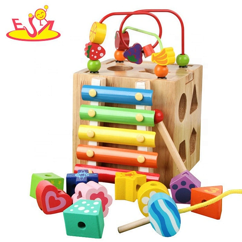 2019 New hottest baby activity box wooden educational toys for 1 year old W12D156