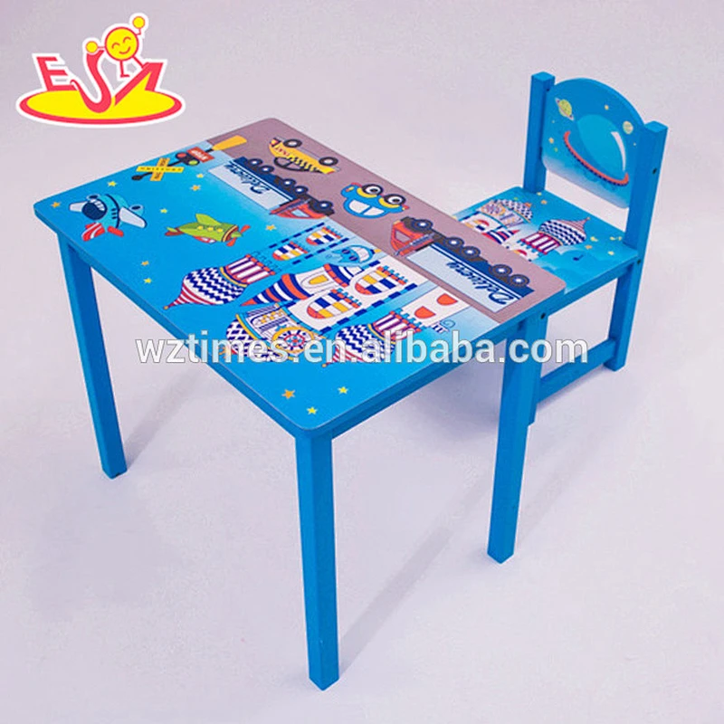 2018 wholesale new wooden boys table and chairs high quality wooden boys table and chair best wood boys table and chairs W08G199