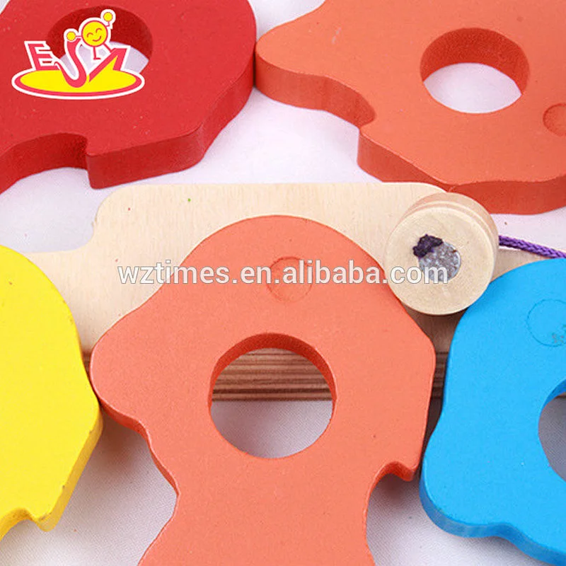 Wholesale best quality kids wooden beads cube toy for sale W11B165