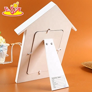 Most popular creative house shape wooden photo frame for kids W09A047