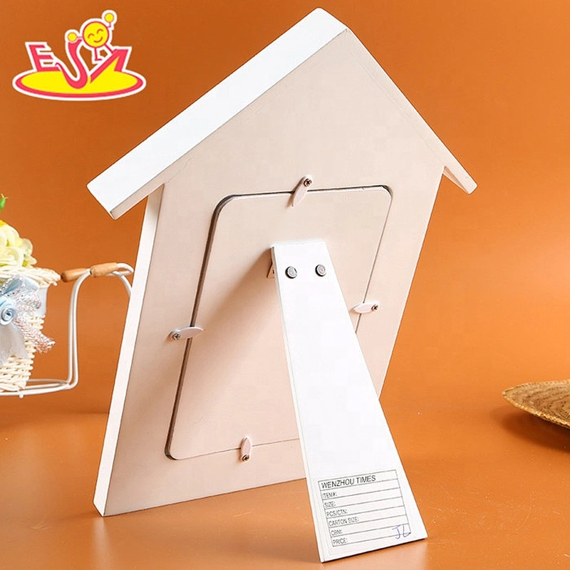 Most popular creative house shape wooden photo frame for kids W09A047