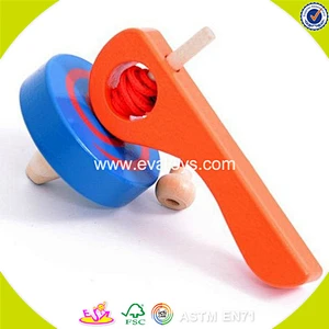 wholesale cheap children wooden toy gyro hot sale baby wooden toy gyro W01B019