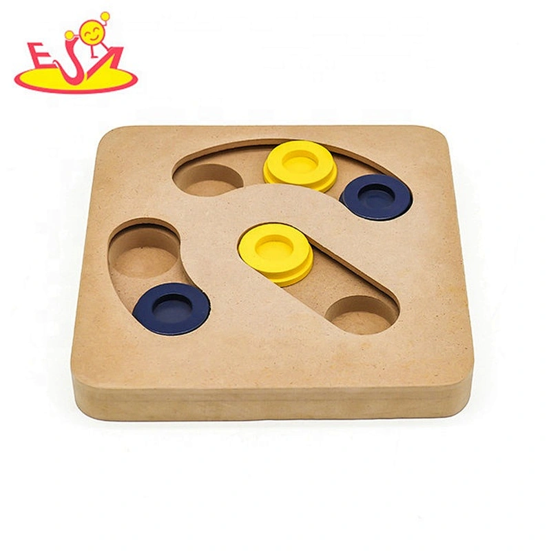 Fun pet interactive wooden cat maze feeder for wholesale W06F110