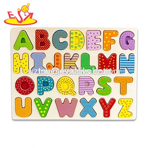 2018 Großhandelspädagogische Mini-Spielzeug aus Holz Alphabet für Kinder W14B097