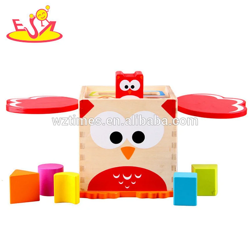 2018 Großhandel intersteing Kinder pädagogisches Spielzeug aus Holz Form Sorter Set für Verkauf W12D100