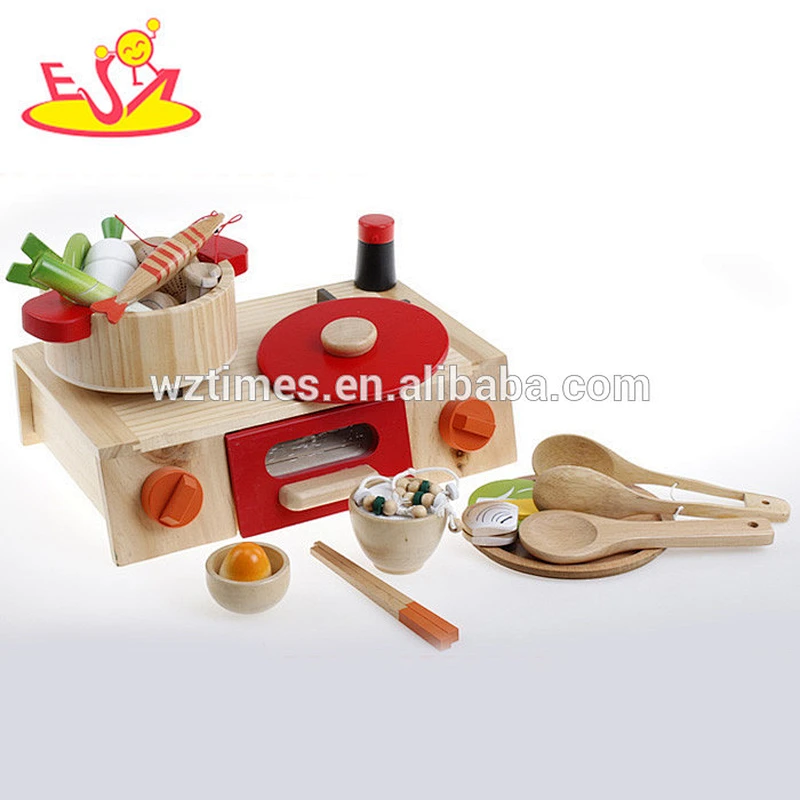 wholesale best sale children role play wooden kitchen toy set for sale W10D112