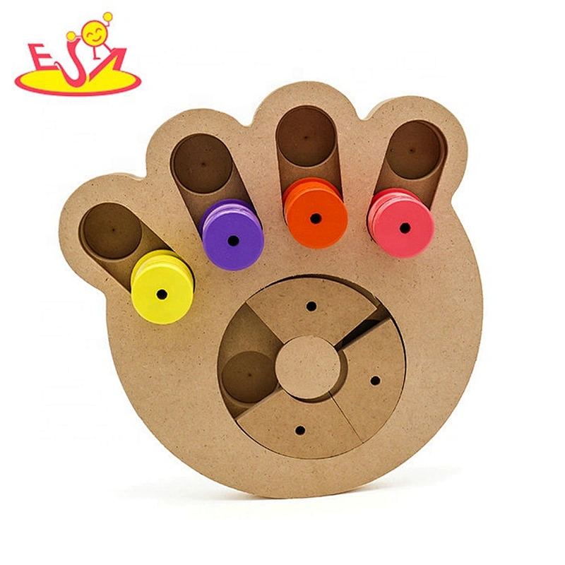 Free sample interactive wooden dog puzzle toys for wholesale W06F035