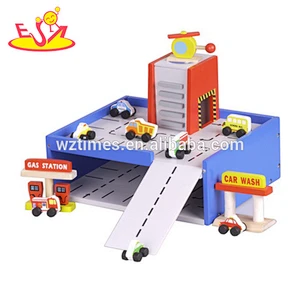 2018 wholesale toddlers wooden toy car garage, new kids wooden toy car garage, best children wooden toy car garage W04B038