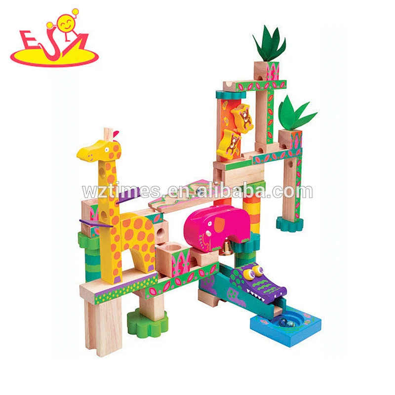 Wholesale diy kids educational wooden assemble toys for baby W03B074