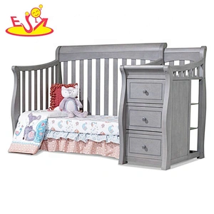 high quality white wooden cot bed for newborn W08E026