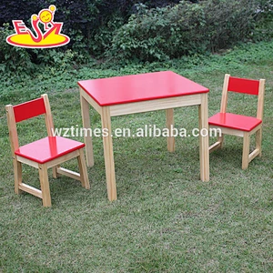 2018 New design wooden kids table and chairs cheap wooden children table and chairs best wood toddlers table and chairs W08G134