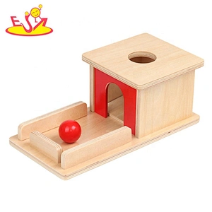 New fashion baby wooden Montessori imbucare box with ball W12F083B