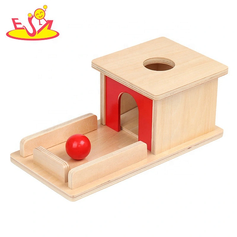 New fashion baby wooden Montessori imbucare box with ball W12F083B