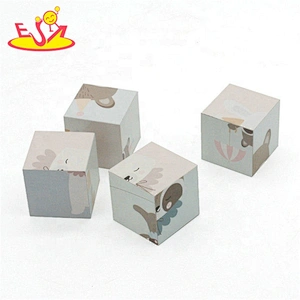 High quality educational wood puzzle blocks for kids W14F056