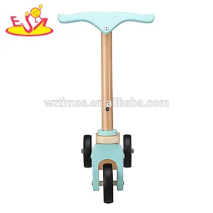 2018 Wholesale high quality wooden baby toys wooden scooter kids child with simple design W16B005